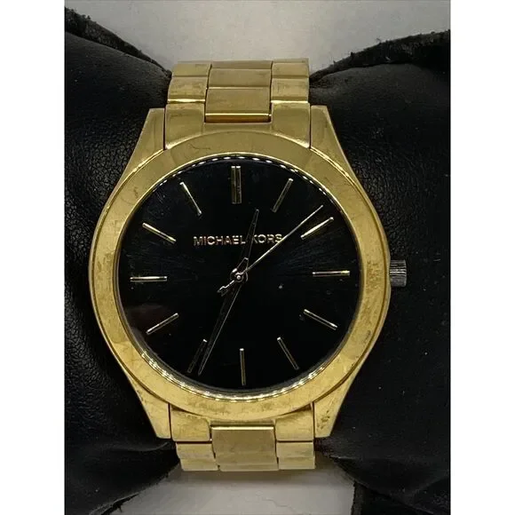 Michael Kors MK3179 Women's Stainless Steel Analog Gold Dial Quartz Watch LJ318 - Picture 2 of 12